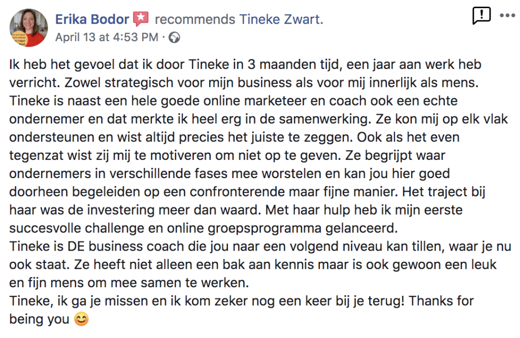 Referentie Tineke Zwart