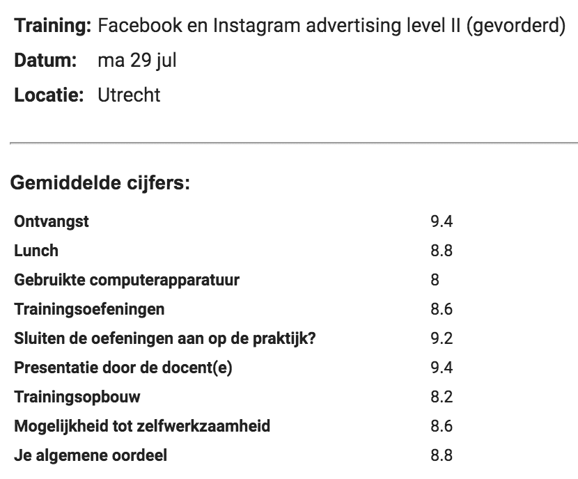 Beste Facebook en Instagram training I Tineke Zwart